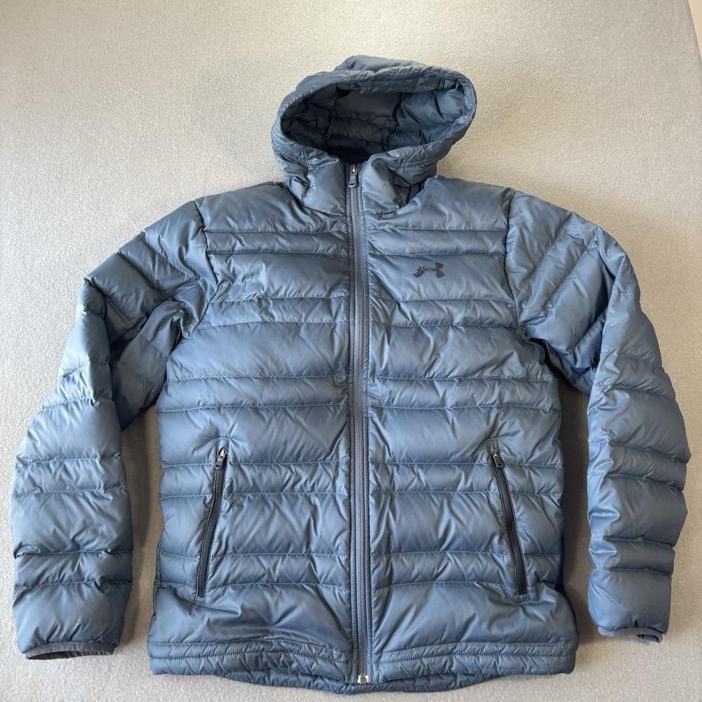 Under Armour Down Puffer Jacket Hooded Men's M‎ Storm Cold gear Outdoor Gorpcore